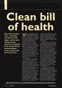Clean bill of health