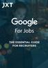 For Jobs THE ESSENTIAL GUIDE FOR RECRUITERS