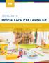 Official Local PTA Leader Kit. Fundraising Quick Reference Guide