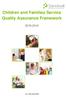 Children and Families Service Quality Assurance Framework