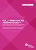 SOLUTIONS FOR AN AGEING SOCIETY