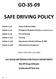 GO SAFE DRIVING POLICY