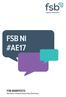FSB NI #AE17 FSB MANIFESTO