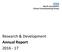 Research & Development Annual Report