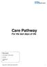 Care Pathway For the last days of life