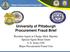 University of Pittsburgh Procurement Fraud Brief