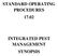 STANDARD OPERATING PROCEDURES INTEGRATED PEST MANAGEMENT SYNOPSIS