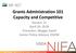 Grants Administration 101 Capacity and Competitive. Session 21 April 24, 2018 Presenter: Maggie Ewell Senior Policy Advisor, OGFM