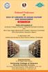 National Conference ROLE OF LIBRARIES IN INDIAN CULTURE AND MANAGEMENT. April 11-12, 2014