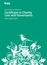 Certificate in Charity Law and Governance