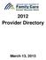 2012 Provider Directory