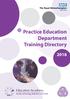 Practice Education Department Training Directory