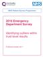 NHS Patient Survey Programme 2016 Emergency Department Survey