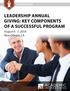 LEADERSHIP ANNUAL GIVING: KEY COMPONENTS OF A SUCCESSFUL PROGRAM