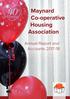 Maynard Co-operative Housing Association. Annual Report and Accounts