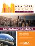 Invitation to Exhibit MLA ANNUAL CONVENTION. The largest gathering of teachers and scholars in the humanities