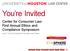 You re Invited. Center for Consumer Law: First Annual Ethics and Compliance Symposium. June 7, 2012 University of Houston Law Center