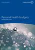 Personal health budgets