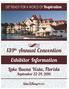 139 th Annual Convention. Exhibitor Information