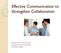 Effective Communication to Strengthen Collaboration. Barbara Smith Nurse Educator Nursing Practice Development MidCentral Health