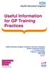Useful Information for GP Training Practices