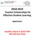 Teacher Scholarships for Effective Student Learning