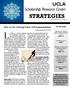 STRATEGIES. UCLA Scholarship Resource Center. How to Get a Strong Letter of Recommendation IN THIS ISSUE: