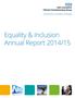 Led by clinicians, accountable to local people. Equality & Inclusion Annual Report 2014/15