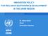 INNOVATION POLICY FOR INCLUSIVE SUSTAINABLE DEVELOPMENT IN THE ARAB REGION