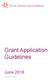 Grant Application Guidelines. June 2016 APCF
