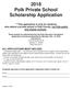 2018 Polk Private School Scholarship Application