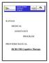 KANSAS MEDICAL ASSISTANCE PROGRAM PROVIDER MANUAL. HCBS TBI Cognitive Therapy