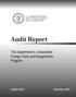 U.S. Department of Energy Office of Inspector General Office of Audit Services. Audit Report