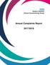 Annual Complaints Report 2017/2018
