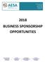 2018 BUSINESS SPONSORSHIP OPPORTUNITIES