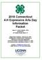 2018 Connecticut 4-H Expressive Arts Day Information Packet