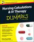 Nursing Calculations & IV Therapy. by Claire Boyd RGN