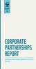 REPORT CORPORATE PARTNERSHIPS REPORT OVERVIEW OF WWF-THAILAND CORPORATE PARTNERSHIPS YEAR 2014