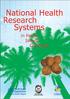 WHO Library Cataloguing in Publication Data. National health research systems in Pacific Island countries.