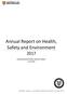 Annual Report on Health, Safety and Environment 2017