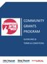 COMMUNITY GRANTS PROGRAM GUIDELINES & TERMS & CONDITIONS