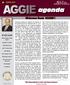 AGGIE agenda. Welcome Back AGGIES! In this issue. The Department of Soil and Crop Sciences soilcrop.tamu.edu