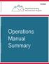 Operations Manual Summary