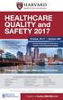 HEALTHCARE QUALITY and SAFETY 2017