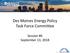 Des Moines Energy Policy Task Force Committee. Session #6 September 13, 2018
