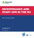 MICROFINANCE AND START-UPS IN THE EU