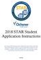 2018 STAR Student Application Instructions