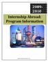 Internship Abroad: Program Information