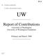 Report of Contributions University of Washington University of Washington Foundation