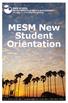 MESM New Student Orientation